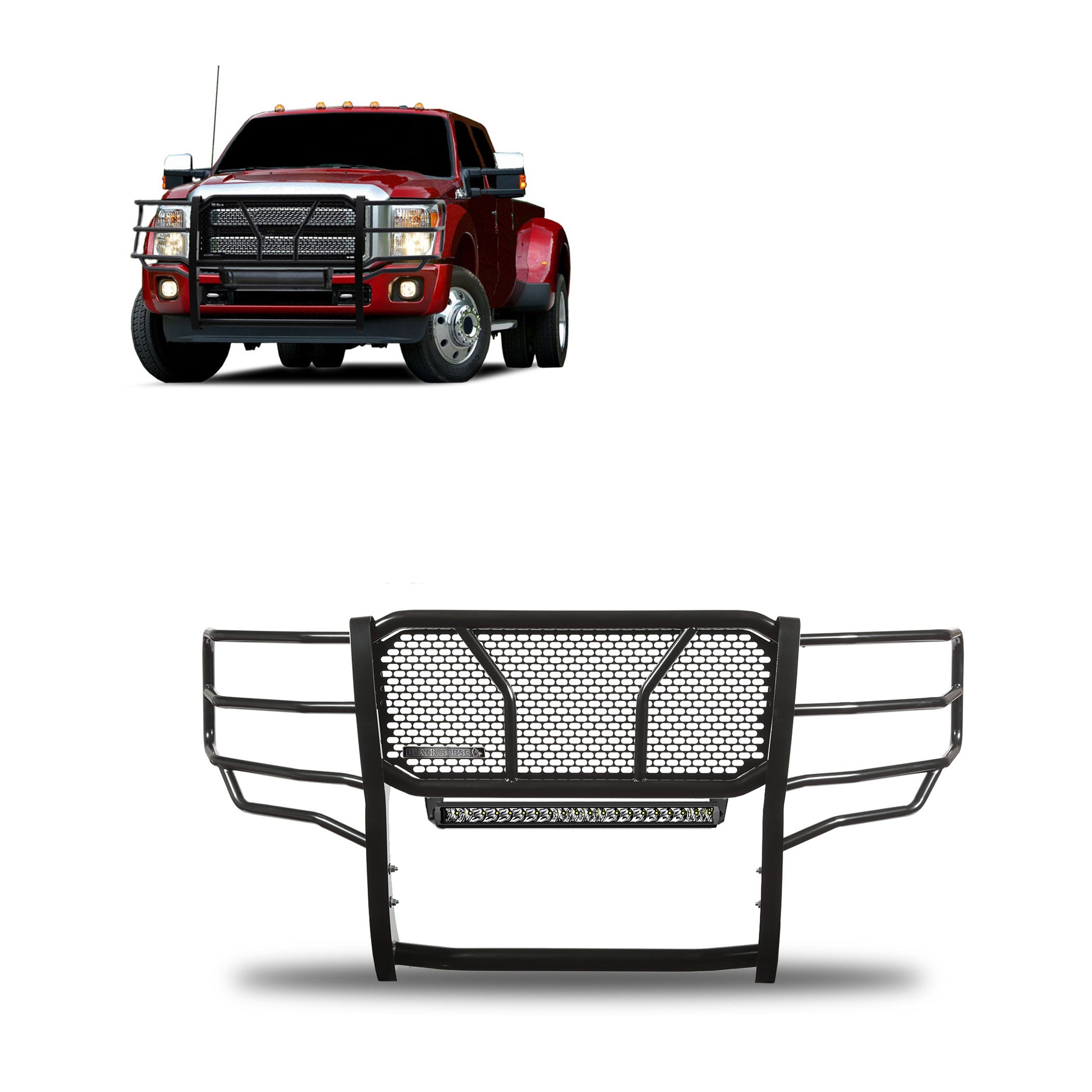 2011-2016 Ford F-250 Super Duty Rugged Heavy Duty Grille Guard Modular | Black Horse Off Road - Image 1