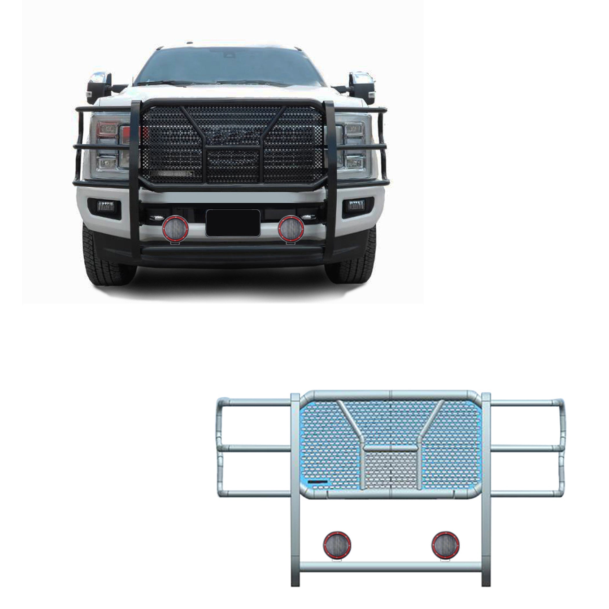 2017-2022 Ford F-250 Super Duty Rugged Heavy Duty Grille Guard Kit Modular | Black Horse Off Road - Image 1
