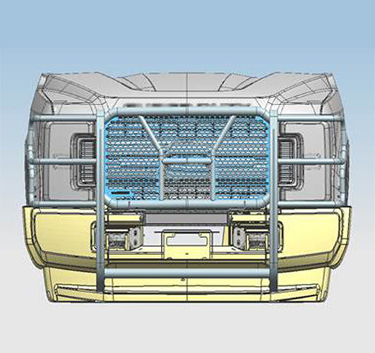 2017-2022 Ford F-250 Super Duty Rugged Heavy Duty Grille Guard Kit Modular | Black Horse Off Road - Image 6