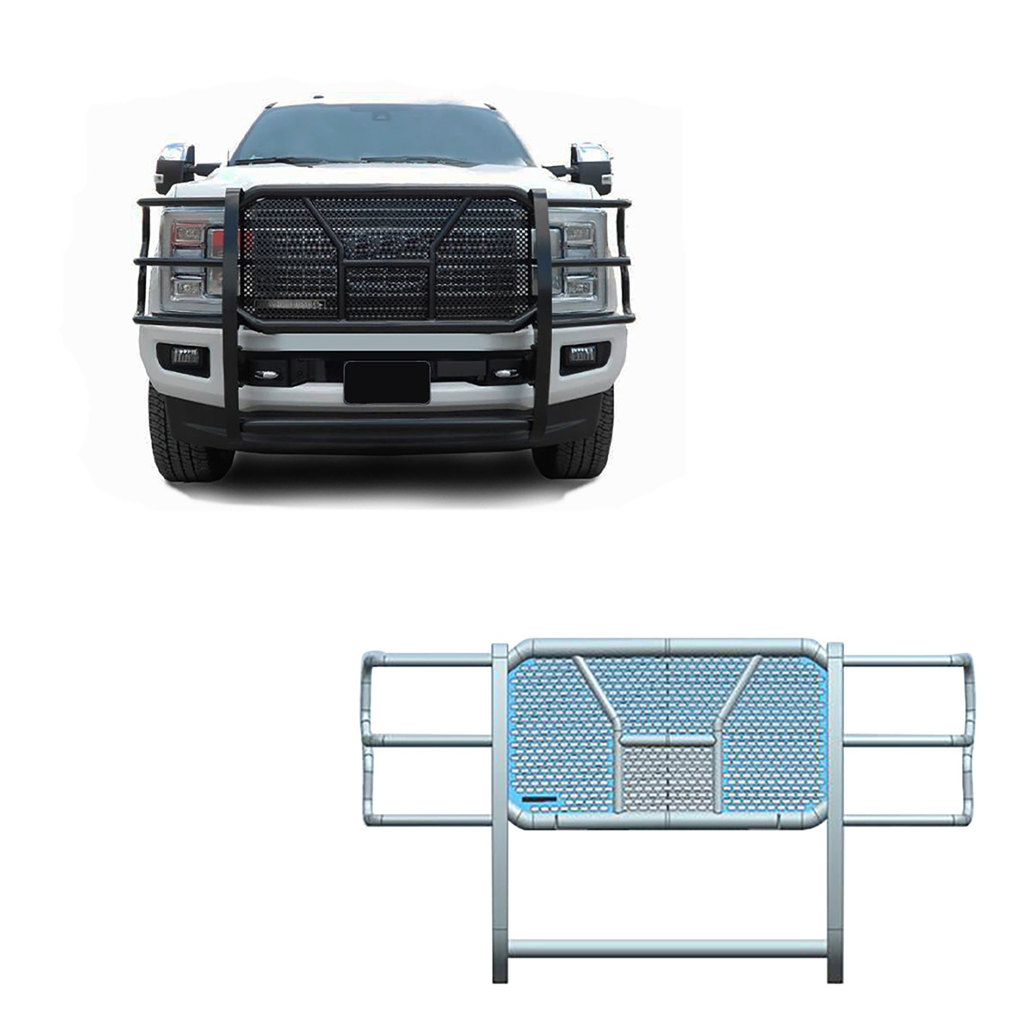 2017-2022 Ford F-250 Super Duty Rugged Heavy Duty Grille Guard Modular | Black Horse Off Road - Image 1