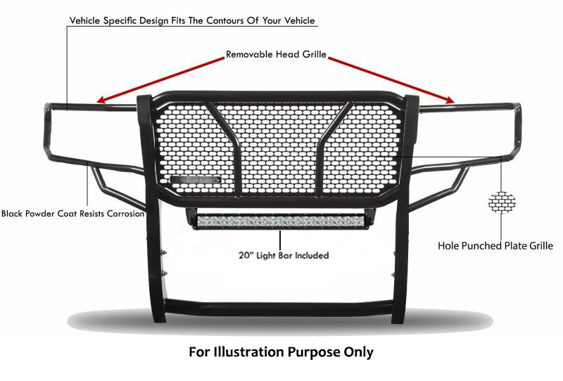 2014-2022 Gmc Sierra 1500 Rugged Heavy Duty Grille Guard Kit Modular | Black Horse Off Road - Image 4