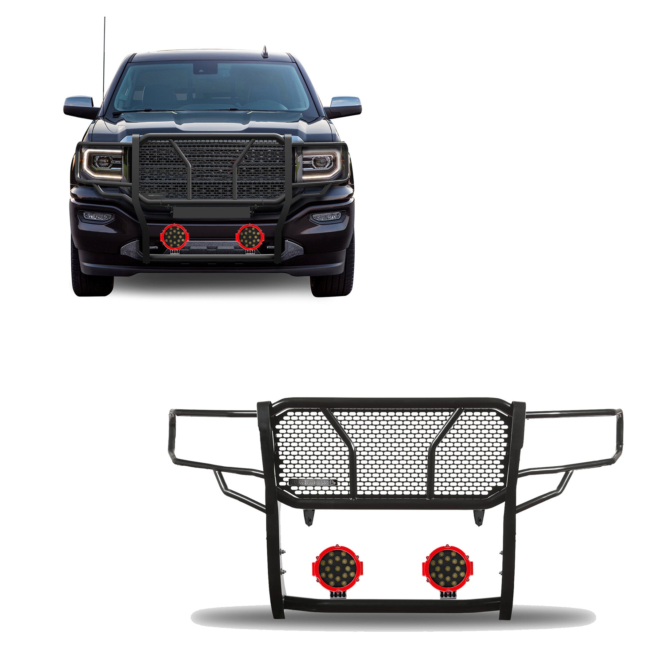 2014-2022 Gmc Sierra 1500 Rugged Heavy Duty Grille Guard Kit Modular | Black Horse Off Road - Image 1