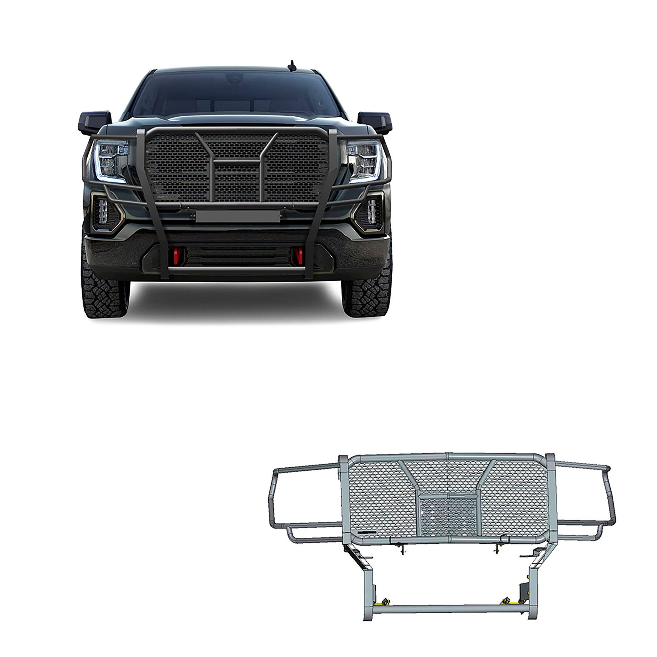 2019-2021 Gmc Sierra 1500 Rugged Heavy Duty Grille Guard Modular | Black Horse Off Road - Image 1