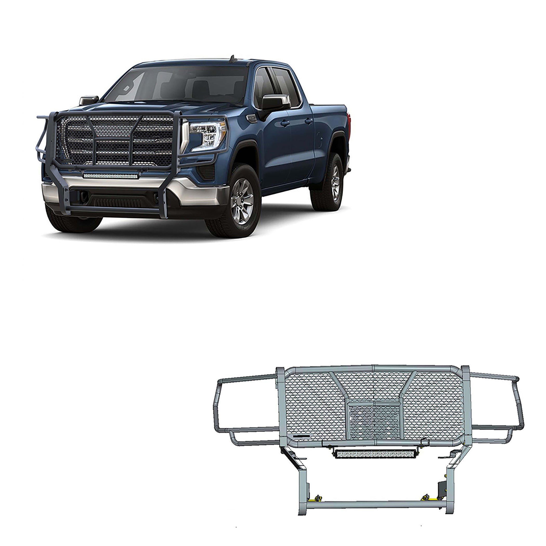 2020-2026 Gmc Sierra 2500 Hd Rugged Heavy Duty Grille Guard Kit Modular | Black Horse Off Road - Image 1