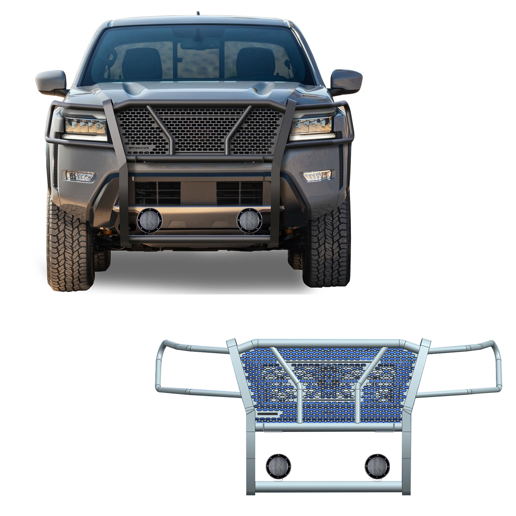 2022-2024 Nissan Frontier Rugged Heavy Duty Grille Guard Kit Modular | Black Horse Off Road - Image 1