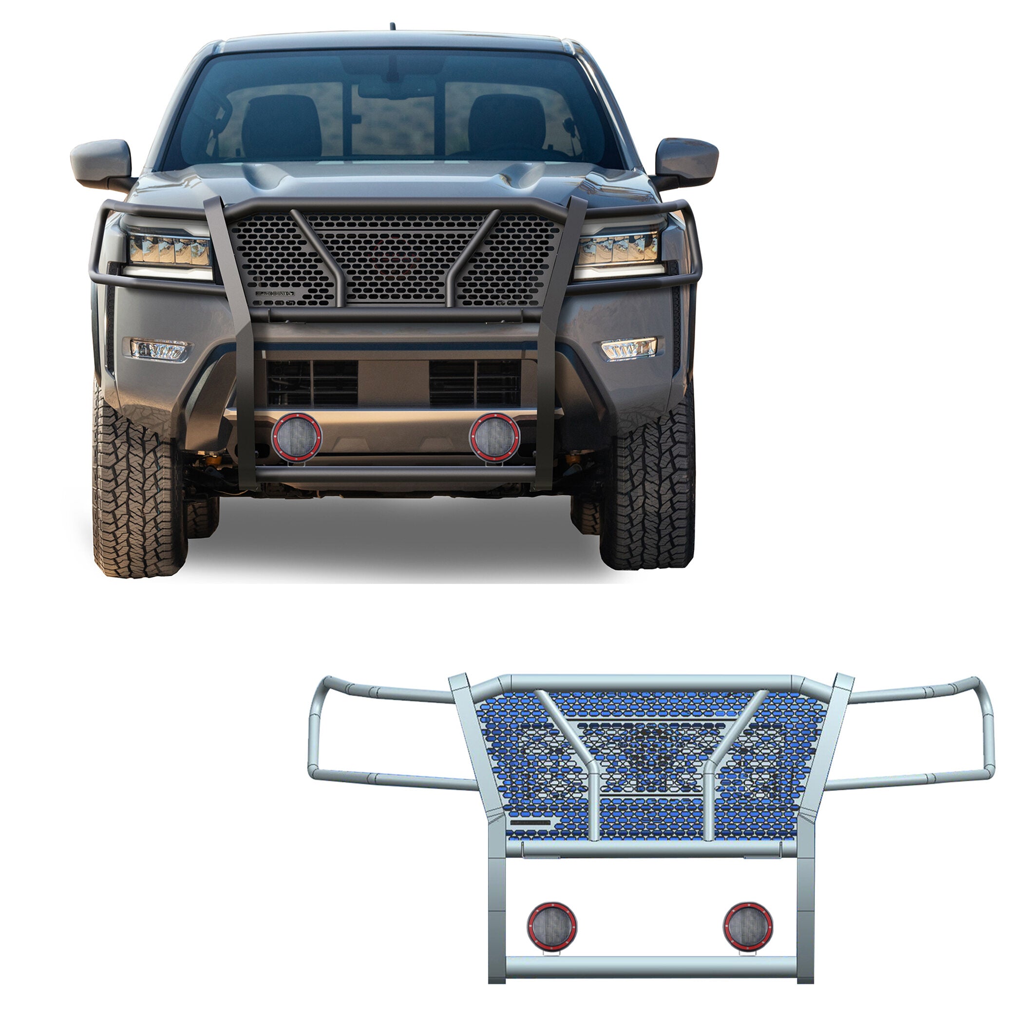 2022-2024 Nissan Frontier Rugged Heavy Duty Grille Guard Kit Modular | Black Horse Off Road - Image 1