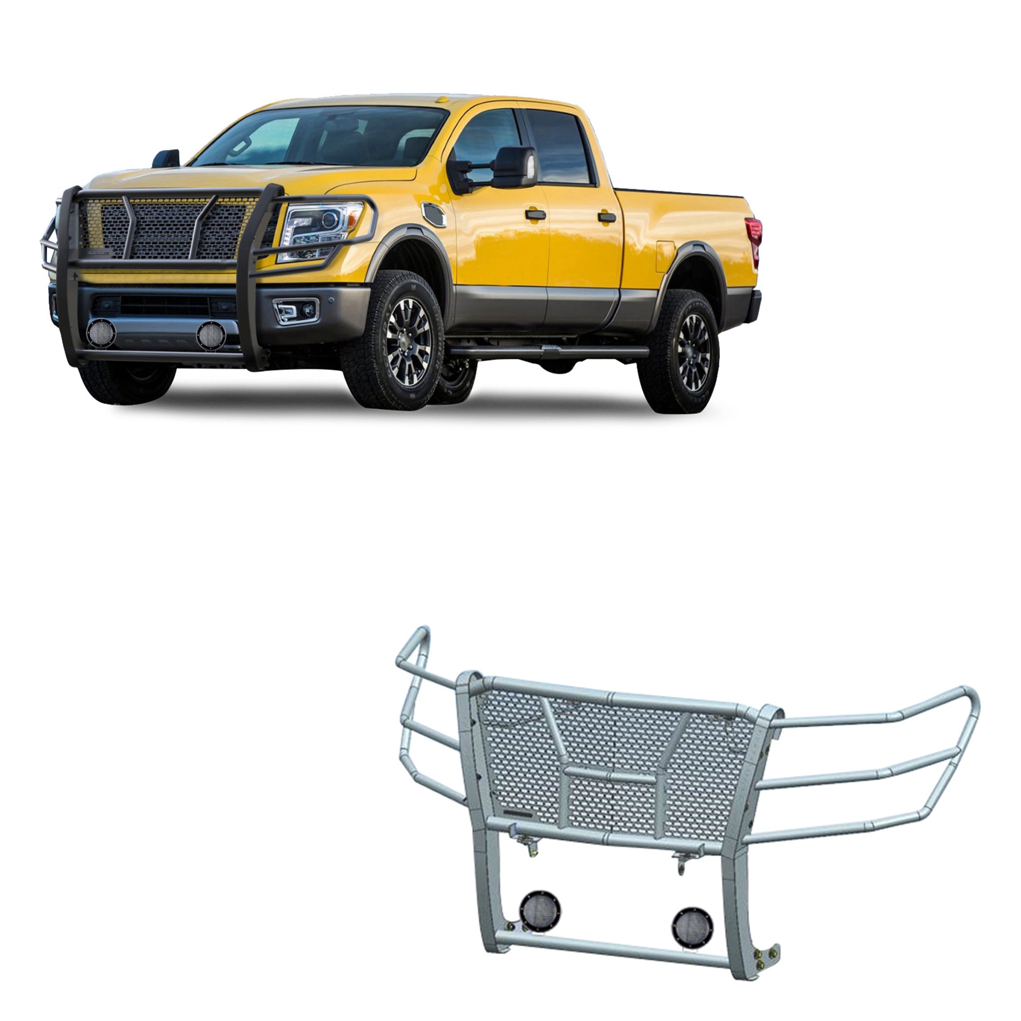 2017-2024 Nissan Titan Xd Rugged Heavy Duty Grille Guard Kit Modular | Black Horse Off Road - Image 1