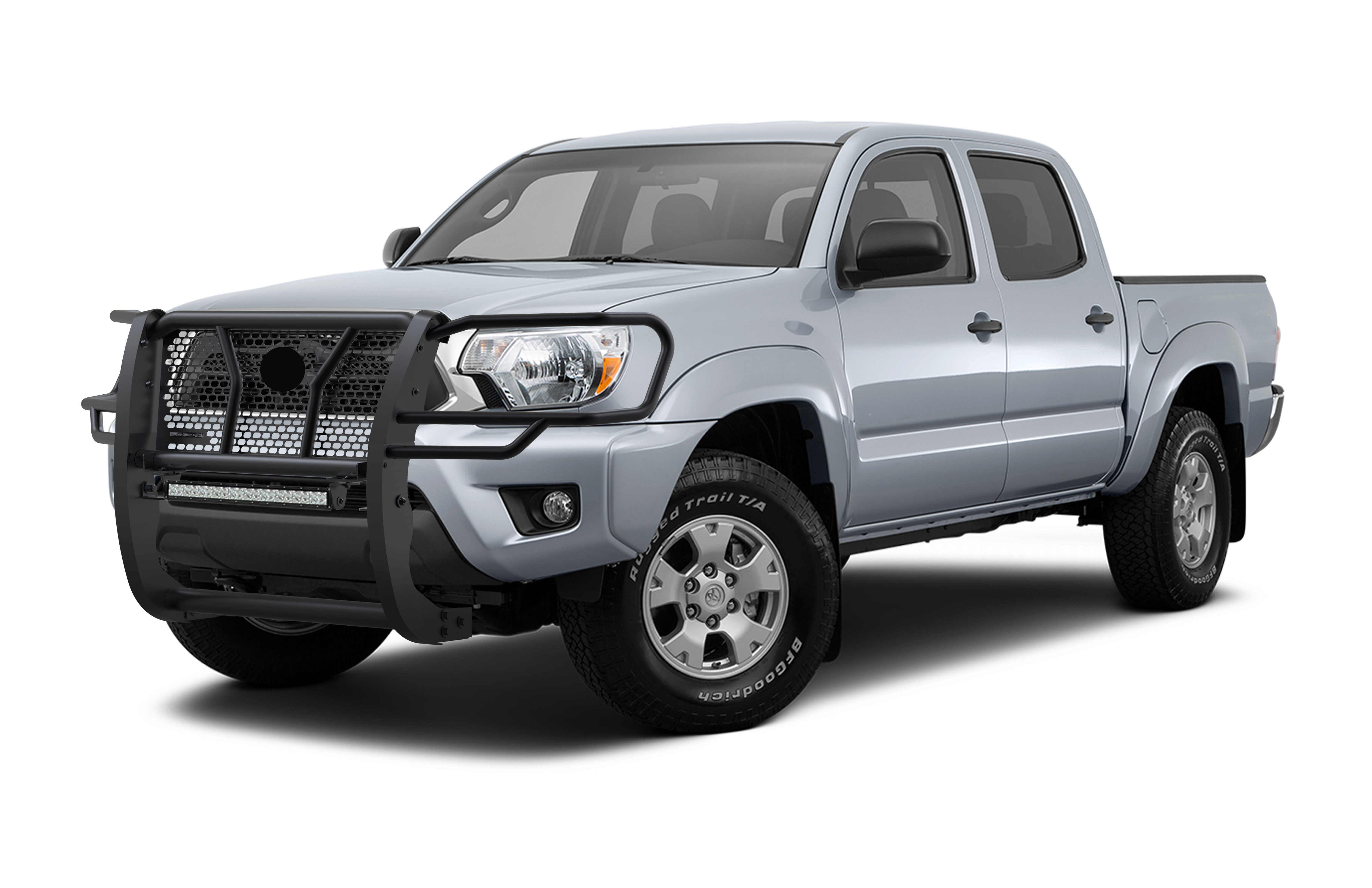 2005-2015 Toyota Tacoma Rugged Heavy Duty Grille Guard Kit Modular Includes 1 20in Double Row LED Light Bar | Black Horse Off Road - Image 2