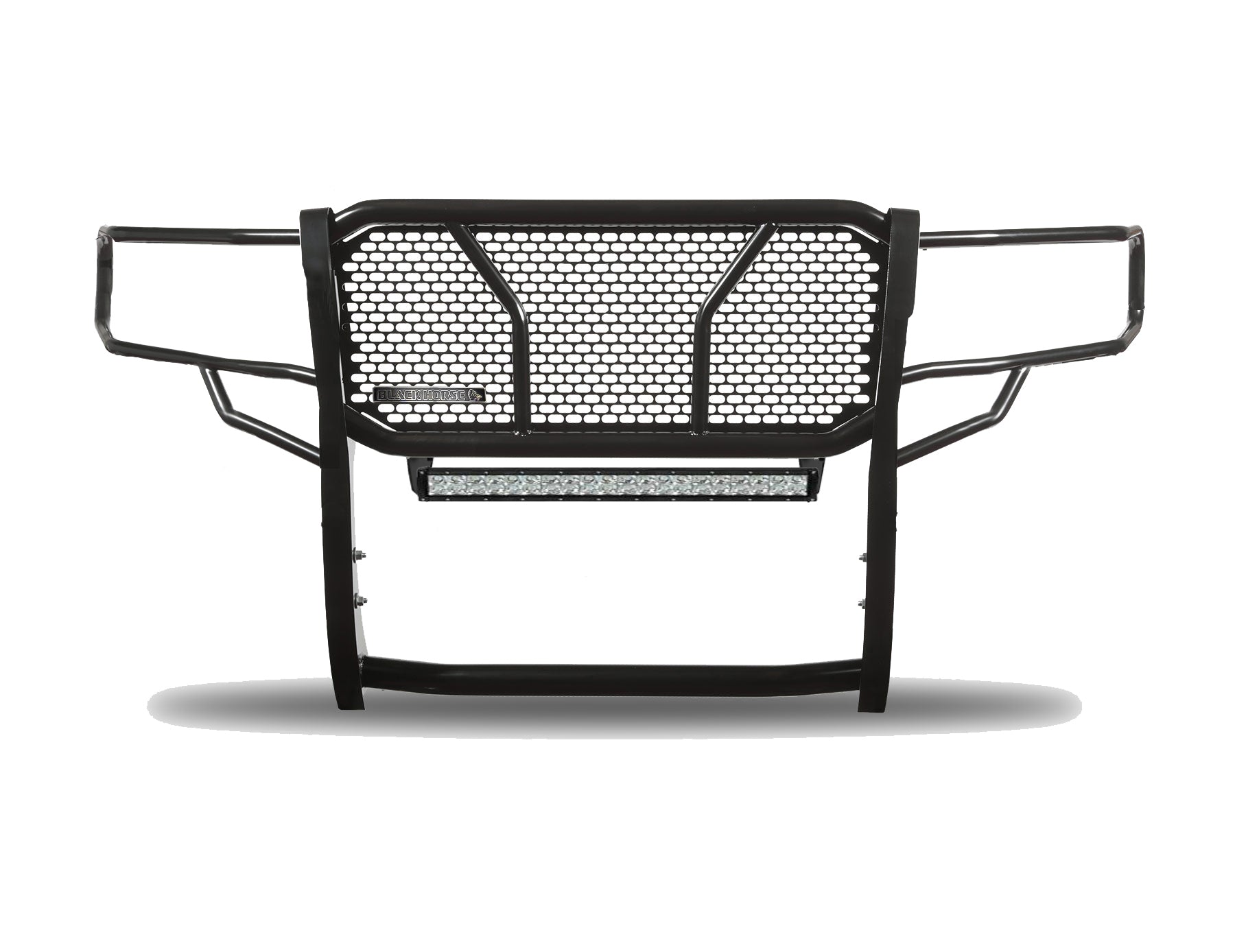 2016-2023 Toyota Tacoma Rugged Heavy Duty Grille Guard Kit Modular Includes 1 20in Double Row LED Light Bar | Black Horse Off Road - Image 6