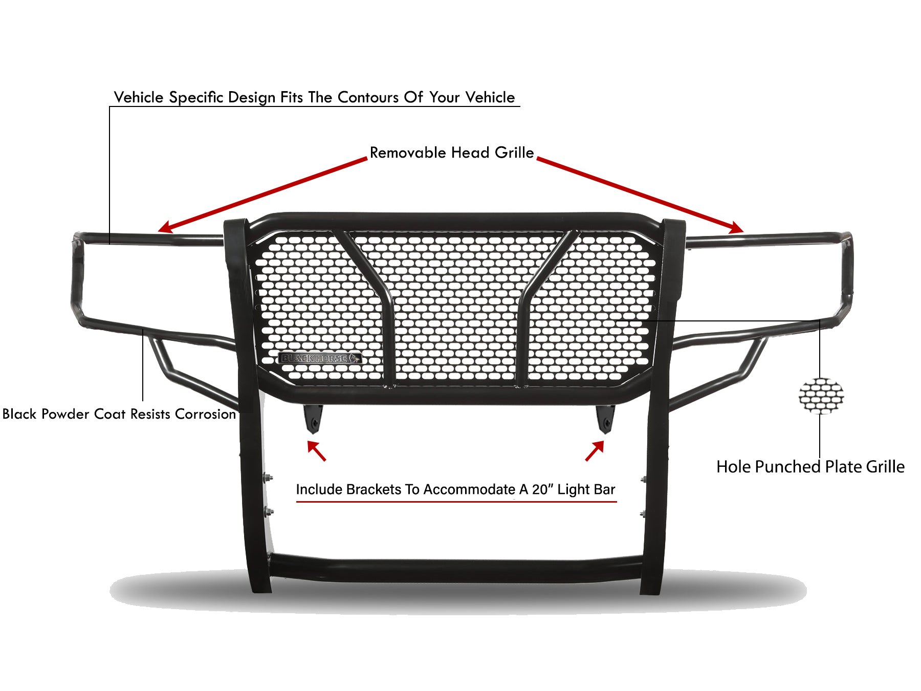 2016-2023 Toyota Tacoma Rugged Heavy Duty Grille Guard Modular | Black Horse Off Road - Image 10