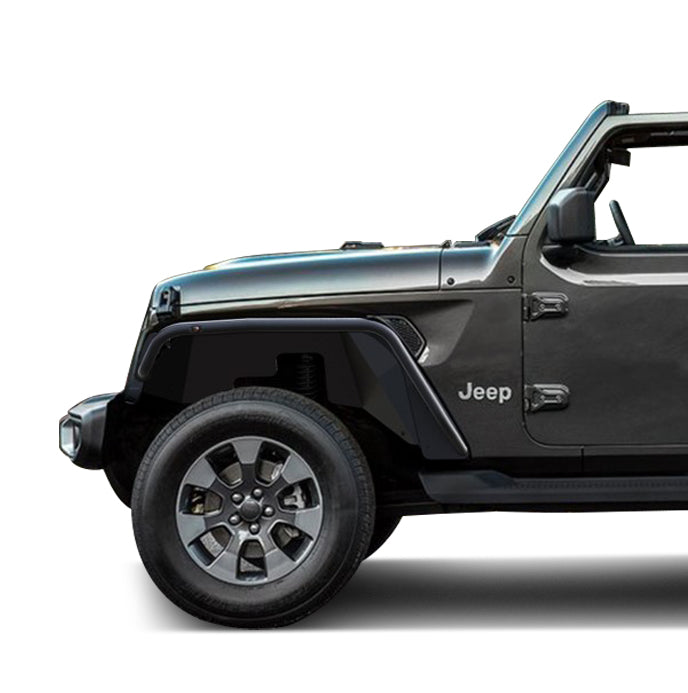 2018-2026 Jeep Wrangler Full Set Tubular Fender Flares & Inner Fender Flares Liners - Front & Rear | Black Horse Off Road - Image 7