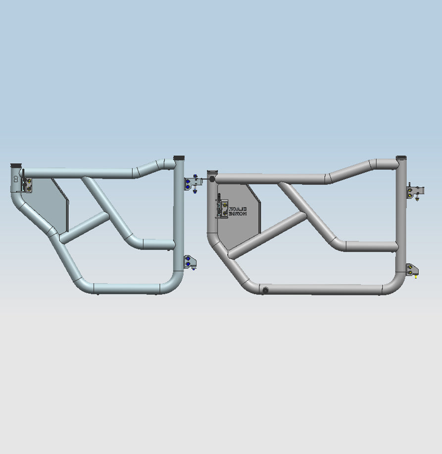 2021-2026 Ford Bronco Tubular Front & Rear Doors Tubular Full set Tubular Front & Rear Doors, 2nd Box: 35.82x29.13x16 inch | Black Horse Off Road - Image 6