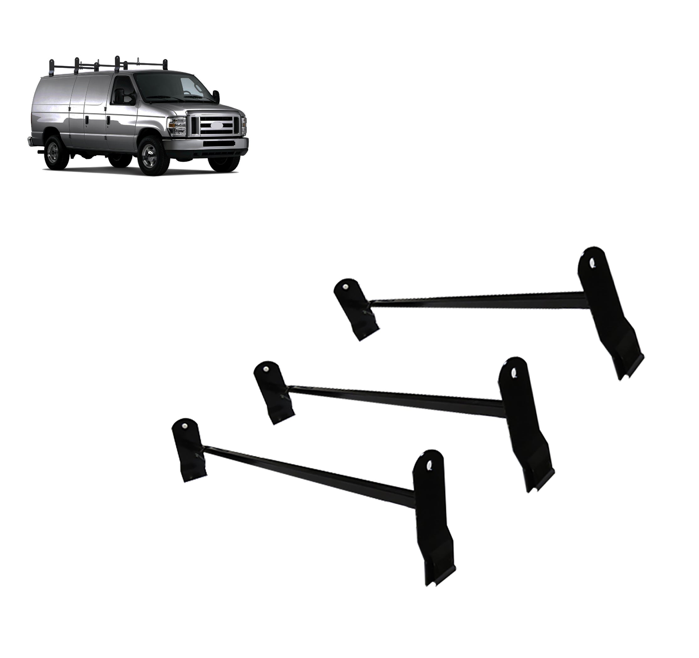 1999-2026 Econoline Ladder Rack | Black Horse Off Road - Image 1