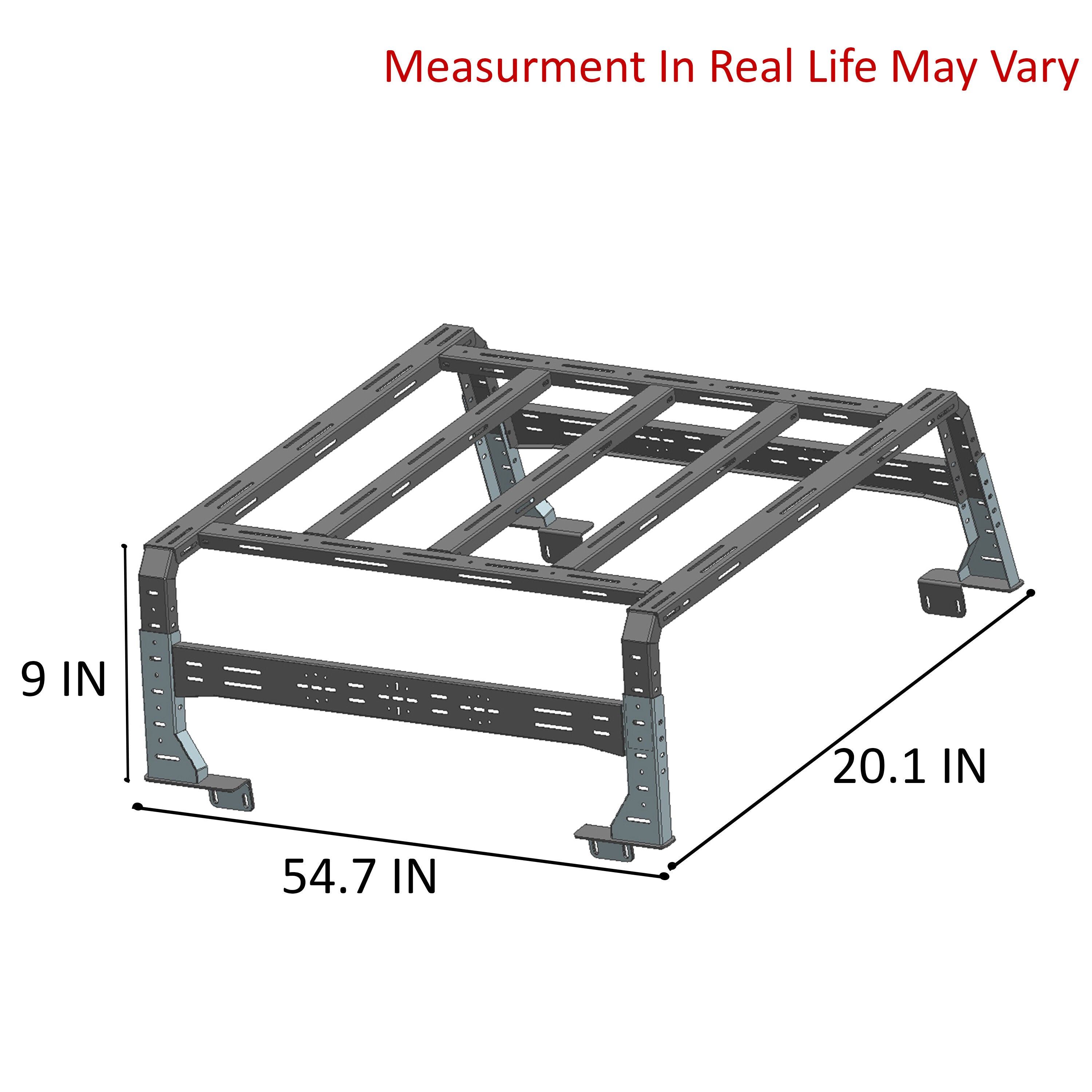 2020-2026 Jeep Gladiator Traveler Overland Utility Bed Rack | Black Horse Off Road - Image 7