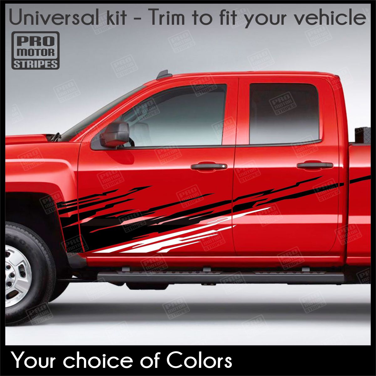 Universal Dirt Splash Accent Side Stripes For Truck or SUV
