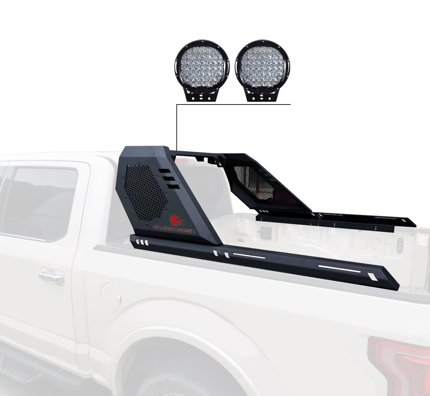 2015-2026 Canyon Vigor Roll Bar Kit Modular W/ Set of 9" Black Round LED Light | Black Horse Off Road - Image 10