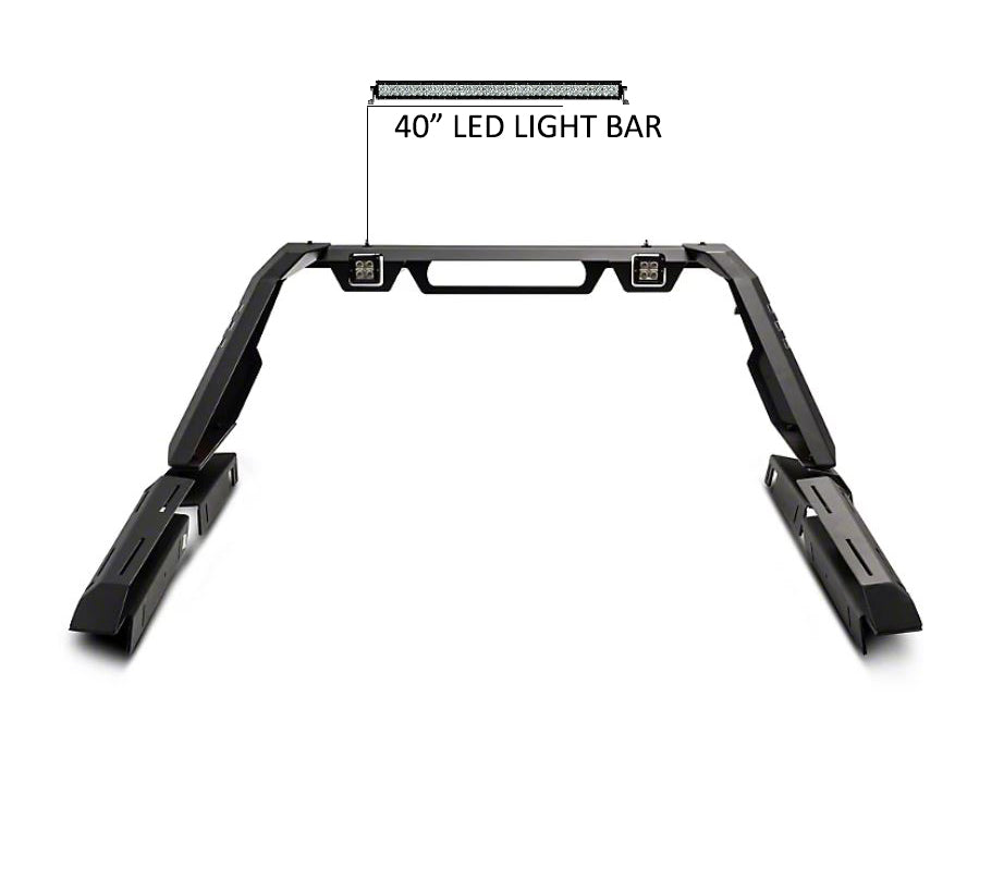 2005-2026 Toyota Tacoma Vigor Roll Bar Kit Modular 2nd Box contains VI06 : 51lb, 34x12x7 W/40" LED Light Bar | Black Horse Off Road - Image 7