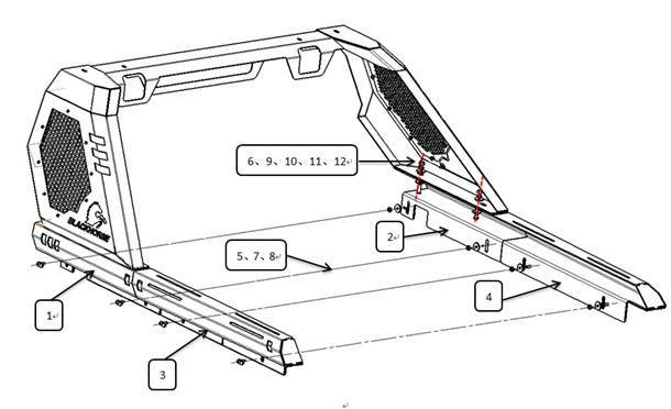 2005-2021 Nissan Frontier Vigor Roll Bar Modular | Black Horse Off Road - Image 6