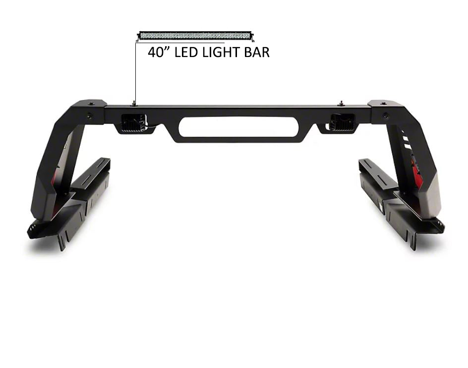 2020-2026 Jeep Gladiator Vigor Roll Bar Kit Modular W/40" LED Light Bar | Black Horse Off Road - Image 3