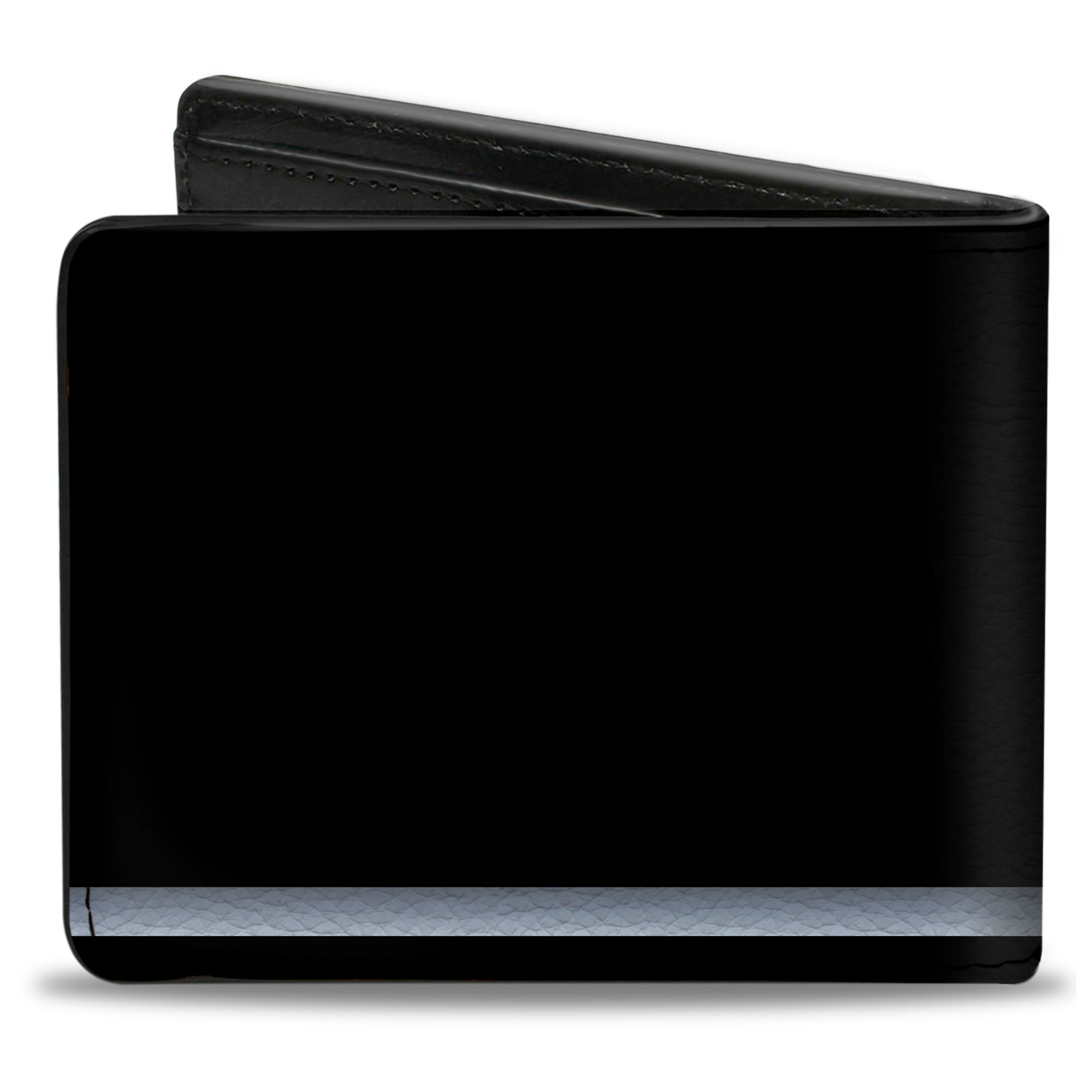 Bi-Fold Wallet - 1955-57 CHEVROLET V Emblem Stripe Black Silver