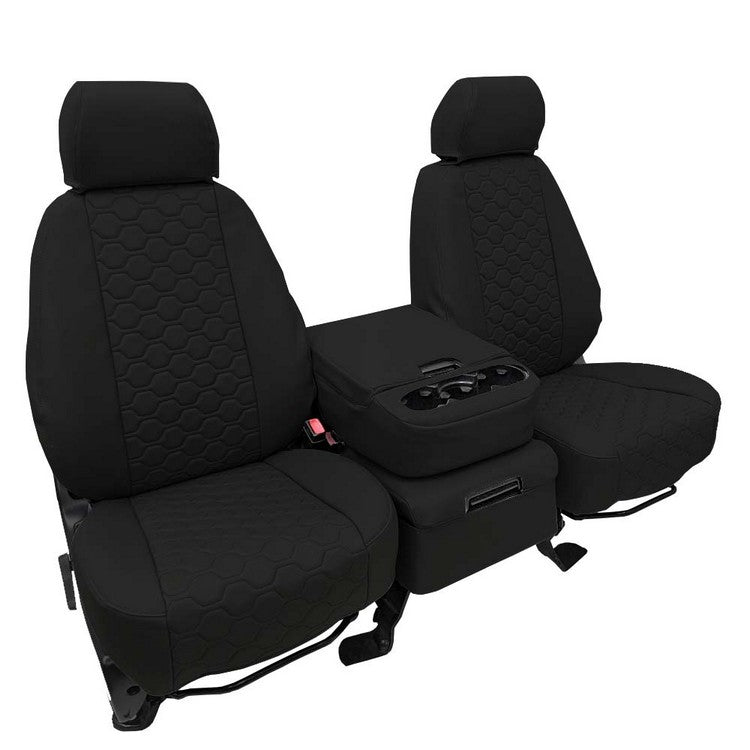Custom Fit Truck Seat Covers for Ford, Chevy, Ram & Toyota – Faux Leather Honeycomb Quilted | Made in USA