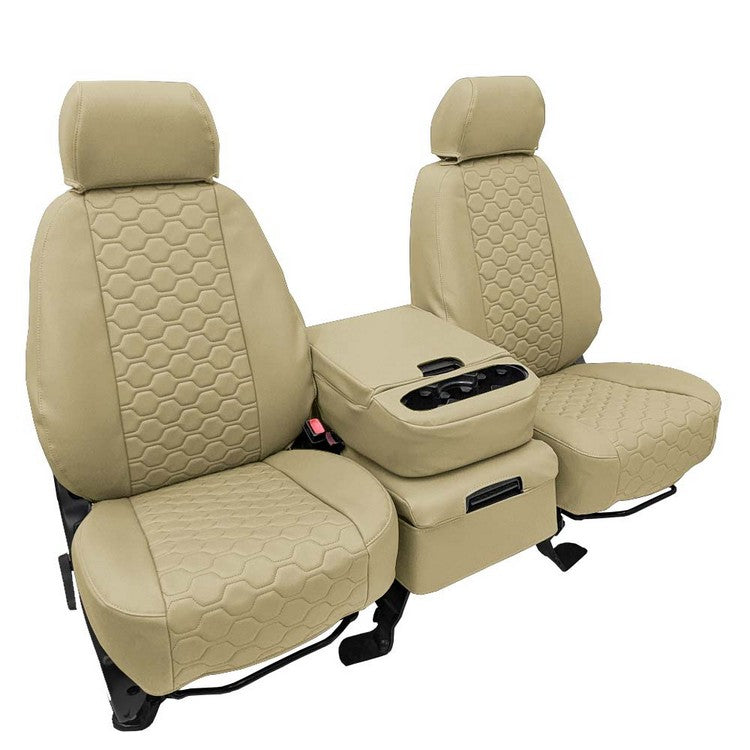 Custom Fit Truck Seat Covers for Ford, Chevy, Ram & Toyota – Faux Leather Honeycomb Quilted | Made in USA