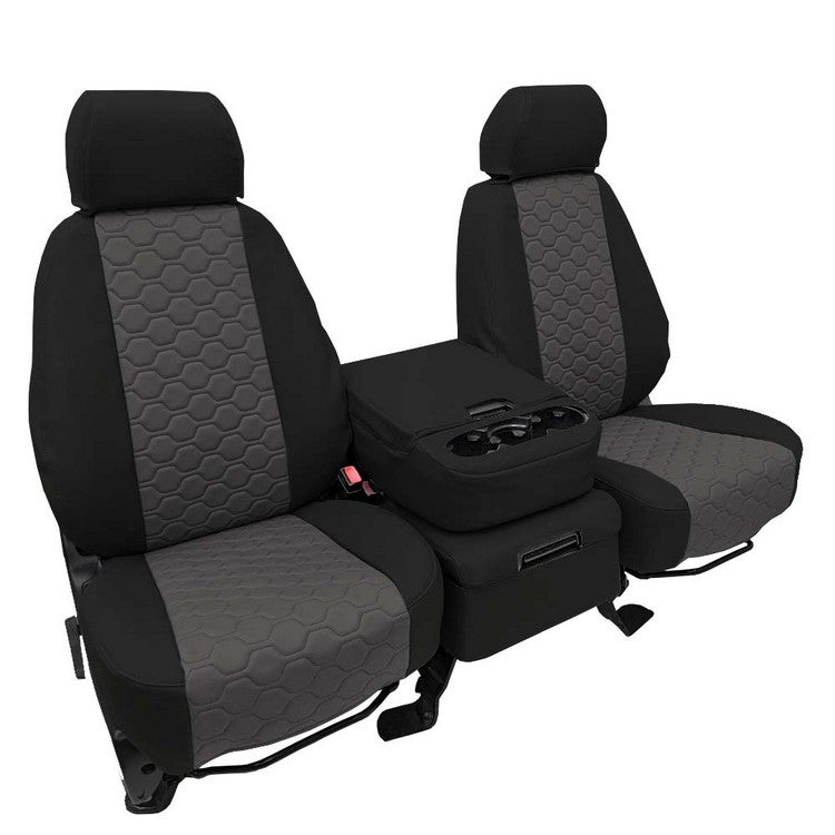 Custom Fit Truck Seat Covers for Ford, Chevy, Ram & Toyota – Faux Leather Honeycomb Quilted | Made in USA