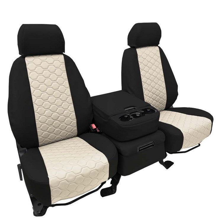 Custom Fit Truck Seat Covers for Ford, Chevy, Ram & Toyota – Faux Leather Honeycomb Quilted | Made in USA