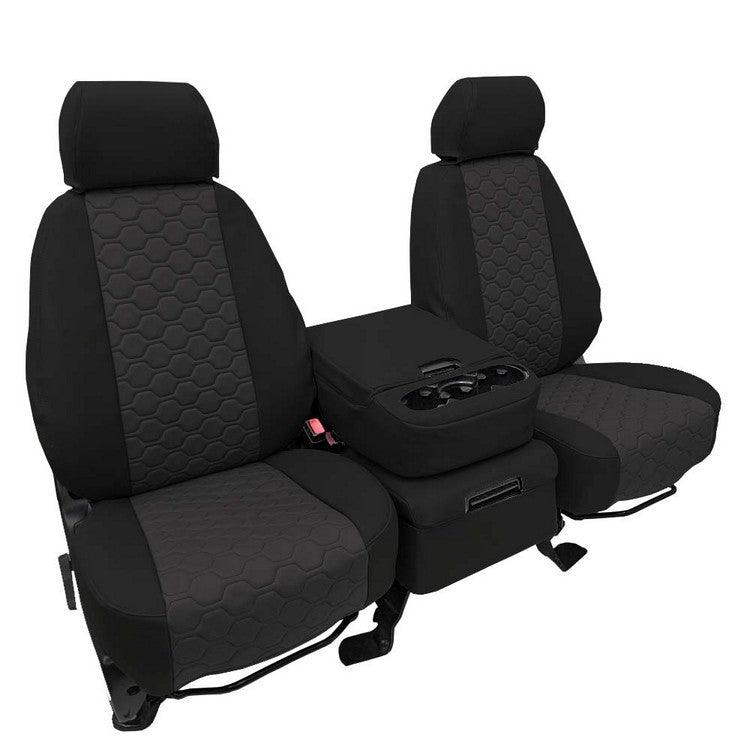 Custom Fit Truck Seat Covers for Ford, Chevy, Ram & Toyota – Faux Leather Honeycomb Quilted | Made in USA