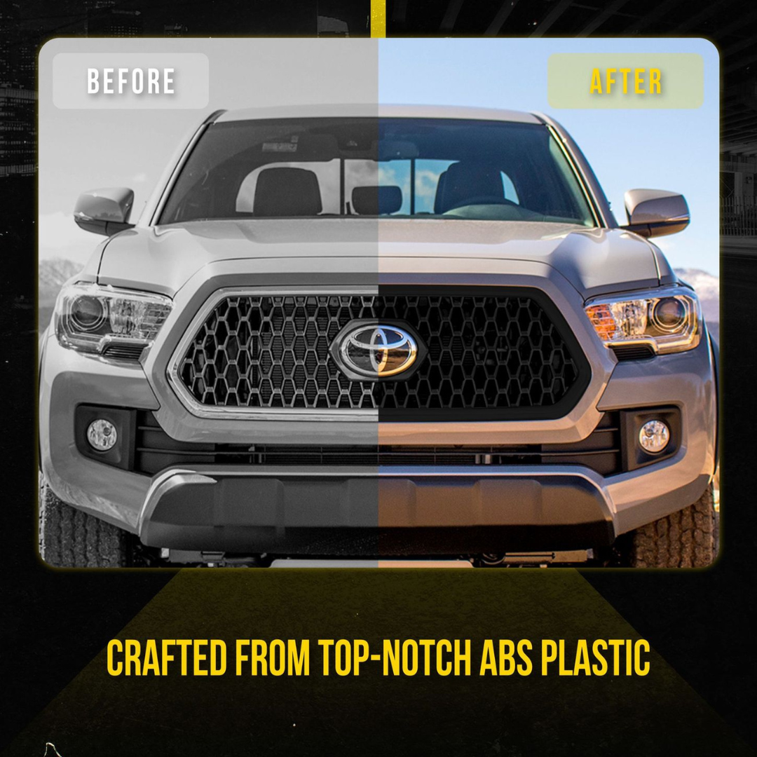 2018-2019 Toyota Tacoma TRD Sport/Off-Road 1 PC Gloss Black Tape-on Patented Grille Overlay