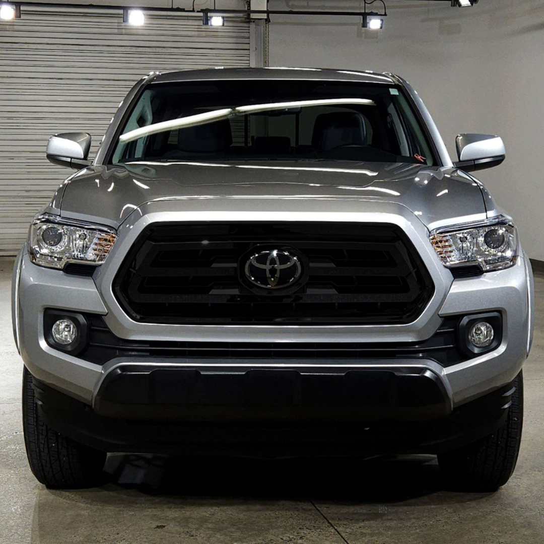 2020-2023 Toyota Tacoma SR/SR5 1 PC Gloss Black Snap-on W/Tape Patented Grille Overlay