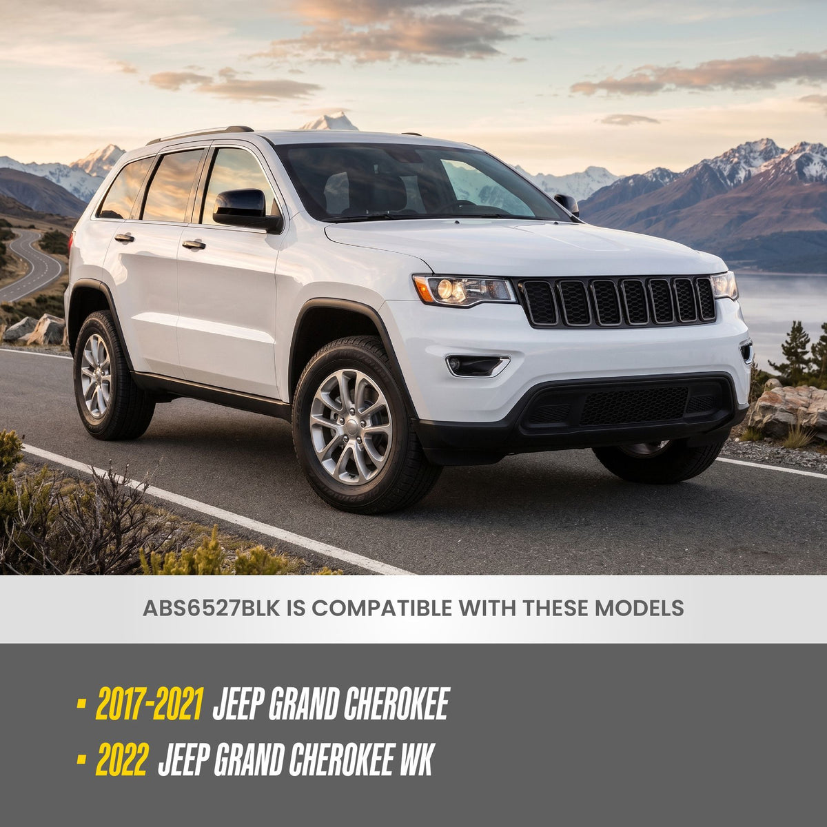 Trim Illusion ABS6527BLK gloss black grille overlay for 2017-2022 Jeep Grand Cherokee and Grand Cherokee WK - image 9