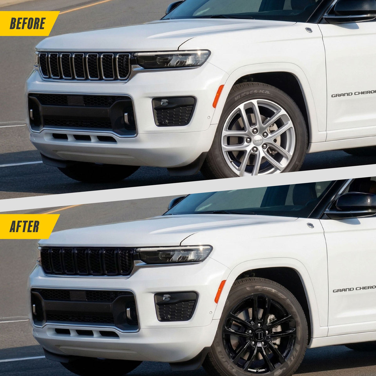 Trim Illusion ABS6534BLK gloss black grille overlay for 2021-2026 Jeep Grand Cherokee L and Grand Cherokee - image 11