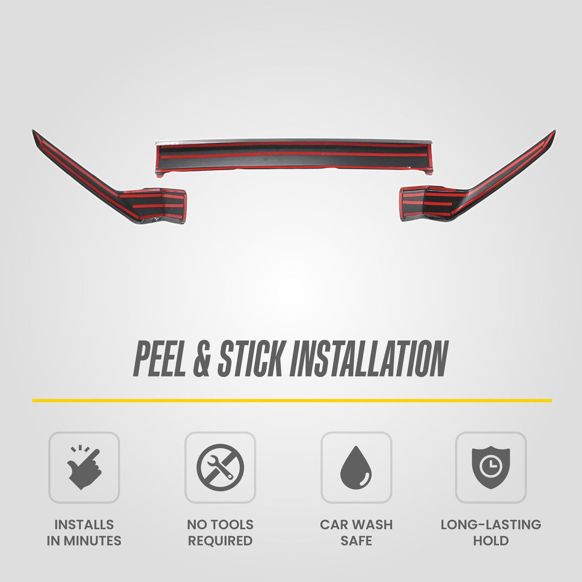 Trim Illusion ABS6838BLK gloss black grille overlay for 2021-2026 Honda Ridgeline and Passport - image 8