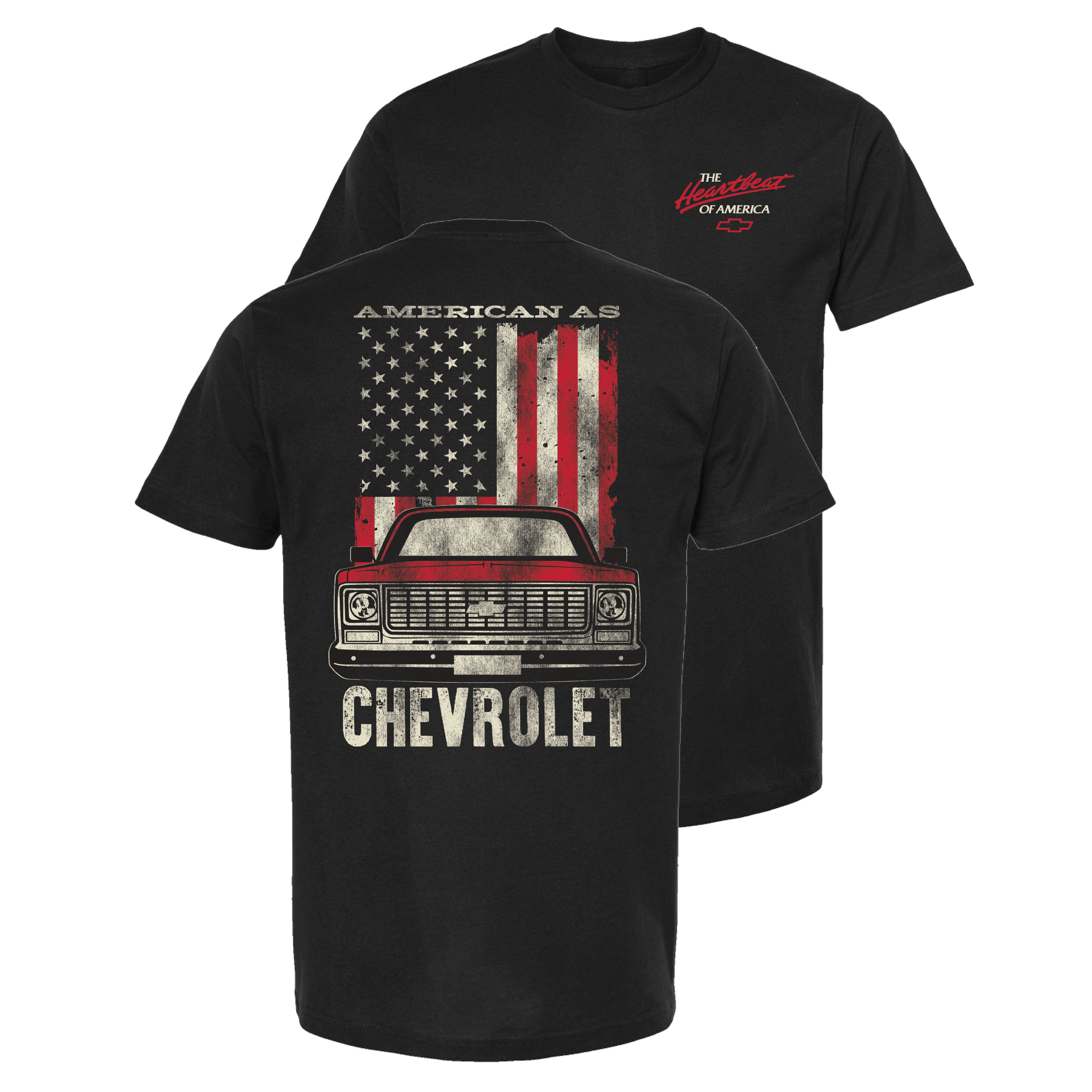 American as Chevy Trucks T-Shirt – Black