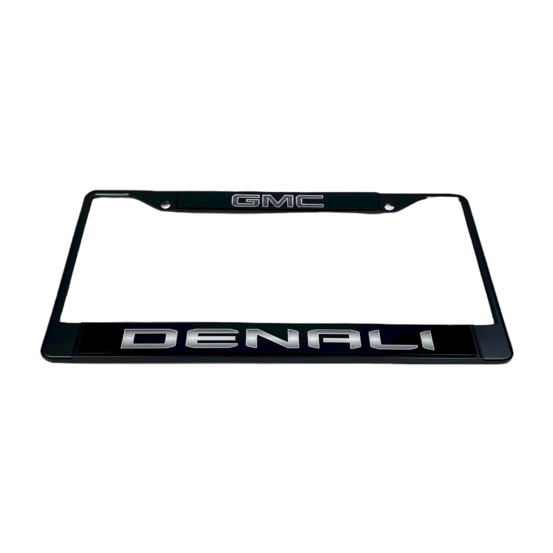 Blacked Out GMC Denali Black License Plate Frame