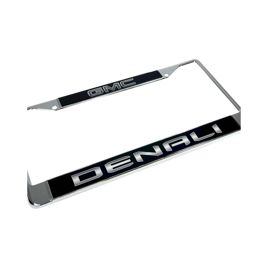 Blacked Out GMC Denali Chrome License Plate Frame