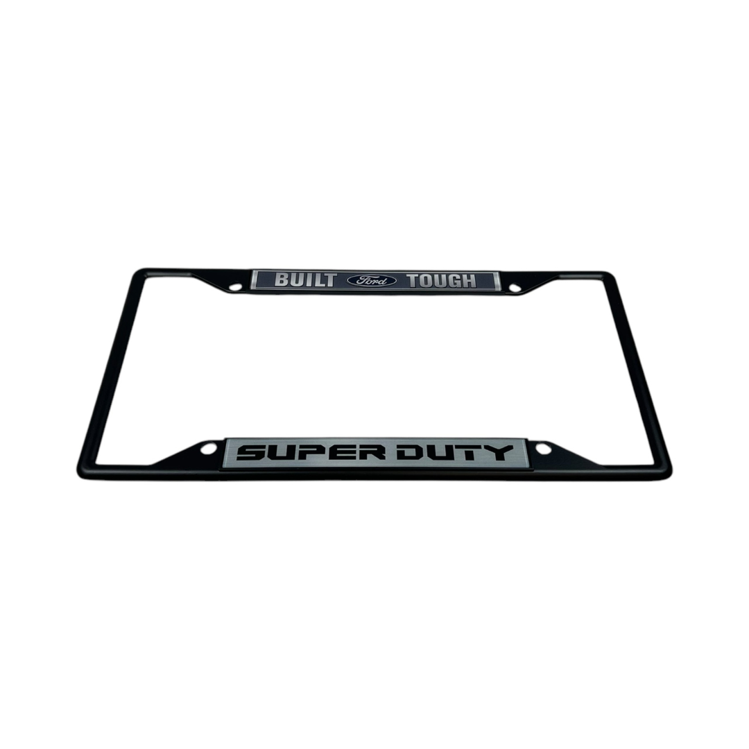Built Ford Tough Super Duty Black License Plate Frame