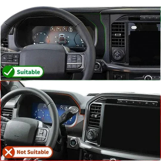 Real Carbon Fiber Gauge Cluster Trim Cover for 2024+ Ford F-150 & Raptor