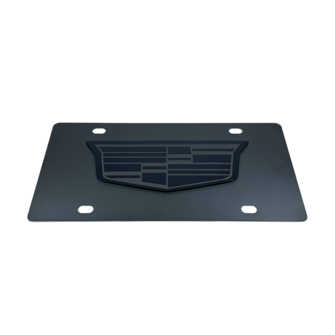 Cadillac Black Out Carbon Steel License Plate