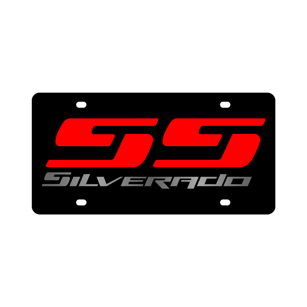 Chevrolet Silverado SS Carbon Steel License Plate