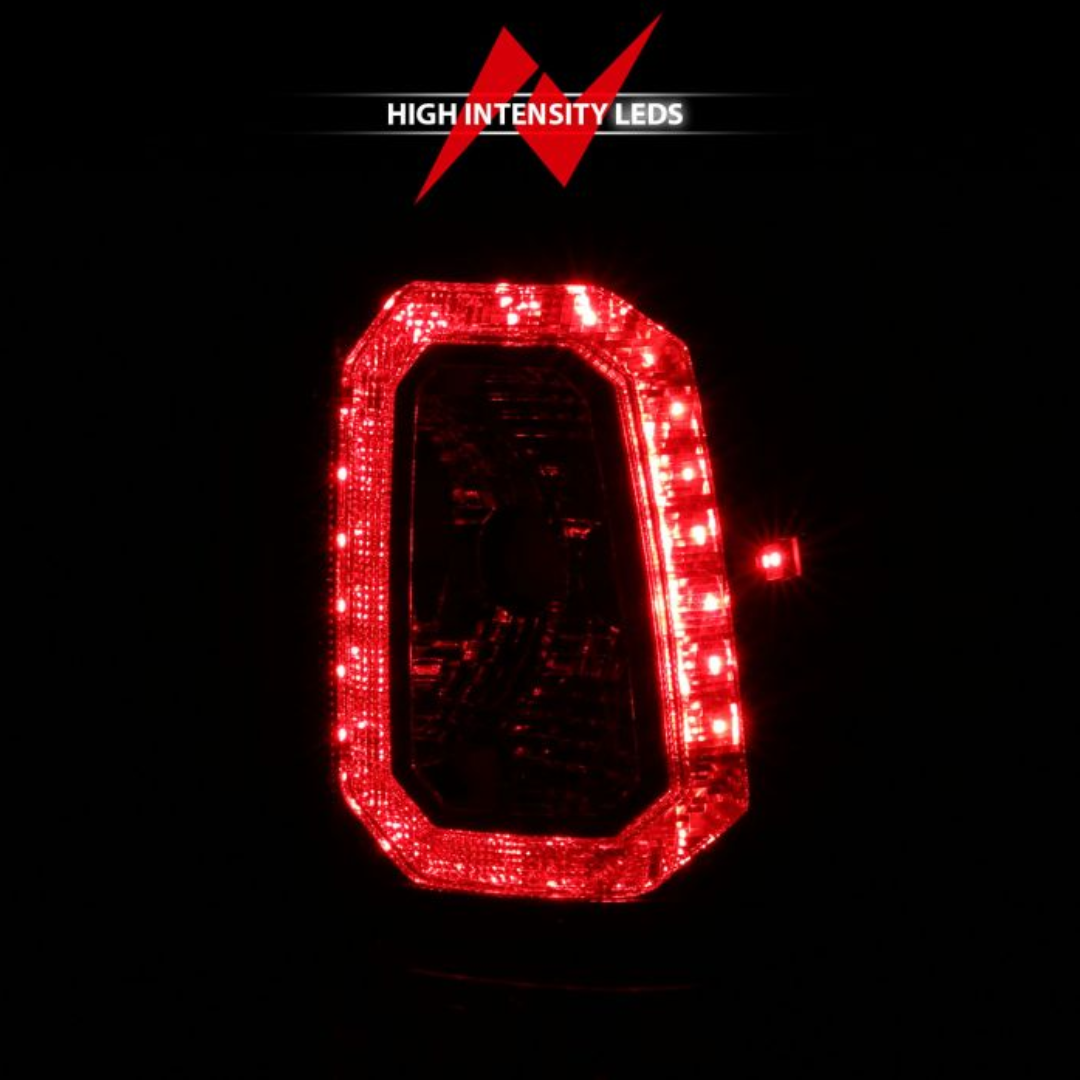 Chevy Silverado 03-06 1500/2500/3500 07 Classic LED Bar Style Tail Lights Chrome w/ Red Clear Lens (SINGLE REAR WHEEL)