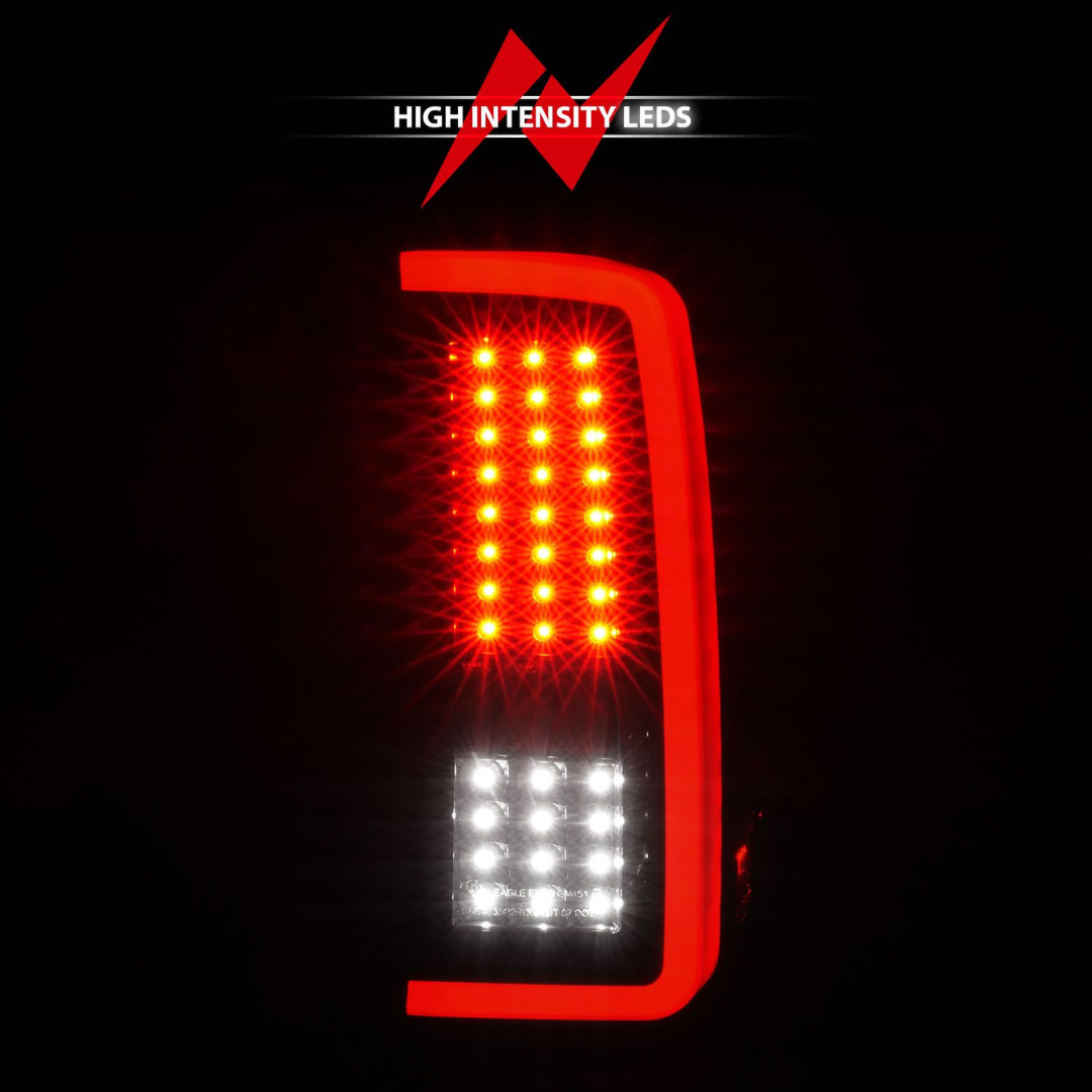 Chevy Silverado 1500 07-13 / 2500HD/3500HD 07-14 Full LED C-Bar Tail Lights G5 Black Smoke Lens