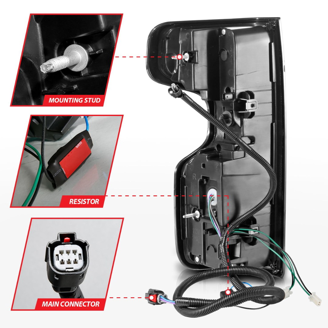 Chevy Silverado 1500 19-23 / 2500HD/3500HD Black w/ Smoke Lens W/ Sequential Signal (FACTORY LED MODELS)