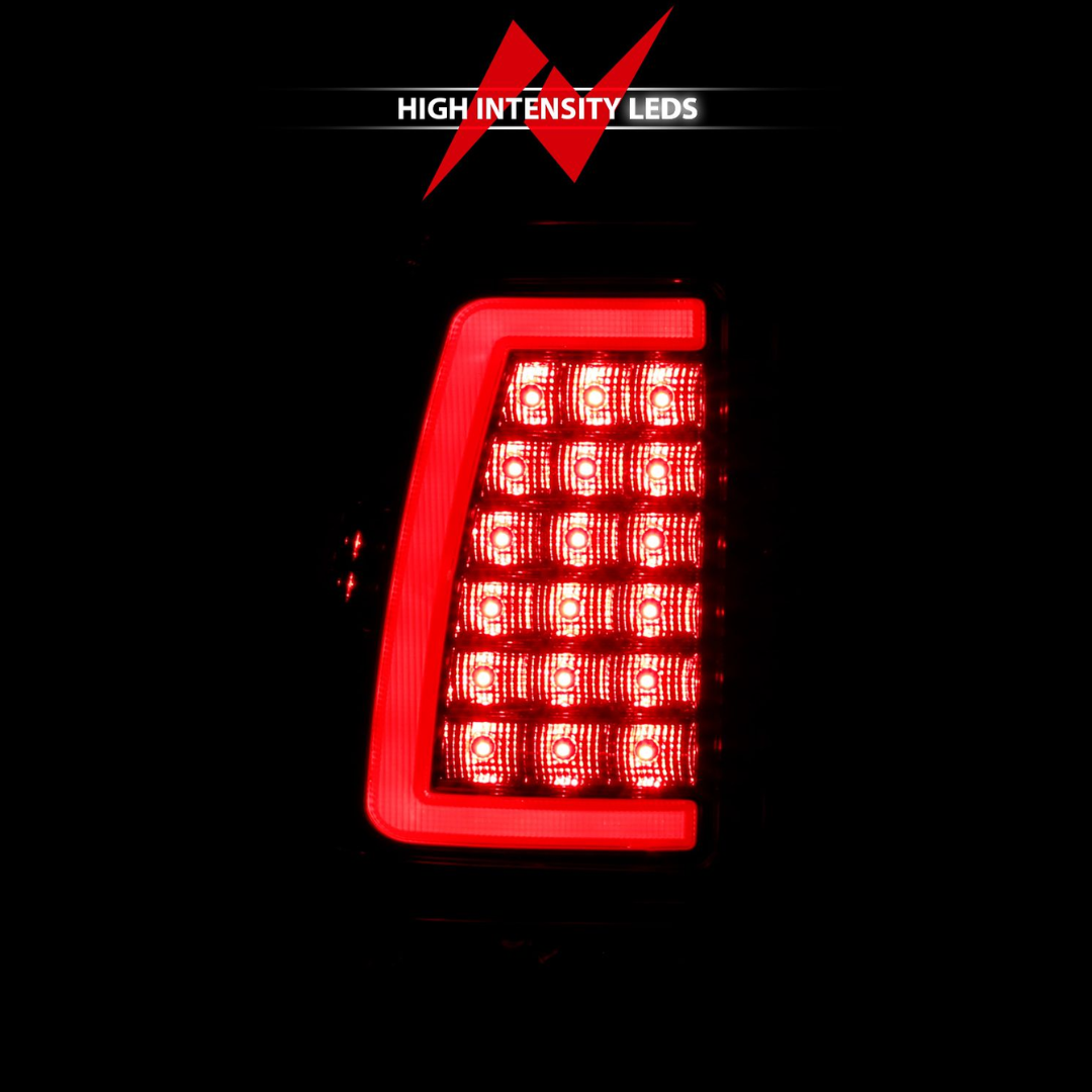 Chevy Silverado 99-02 1500/2500 01-03 3500 GMC Sierra 1500/2500 99-06 LED C Bar Style Tail Lights Red