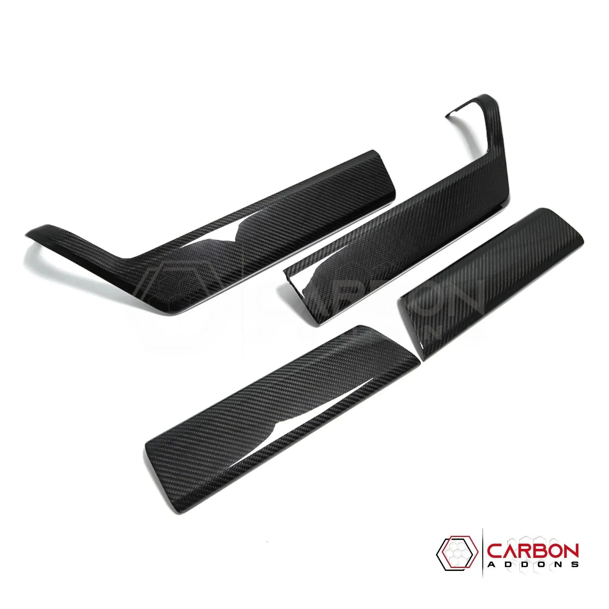 Real Carbon Fiber Door Panel Trim Covers for 2021+ Ford F-150