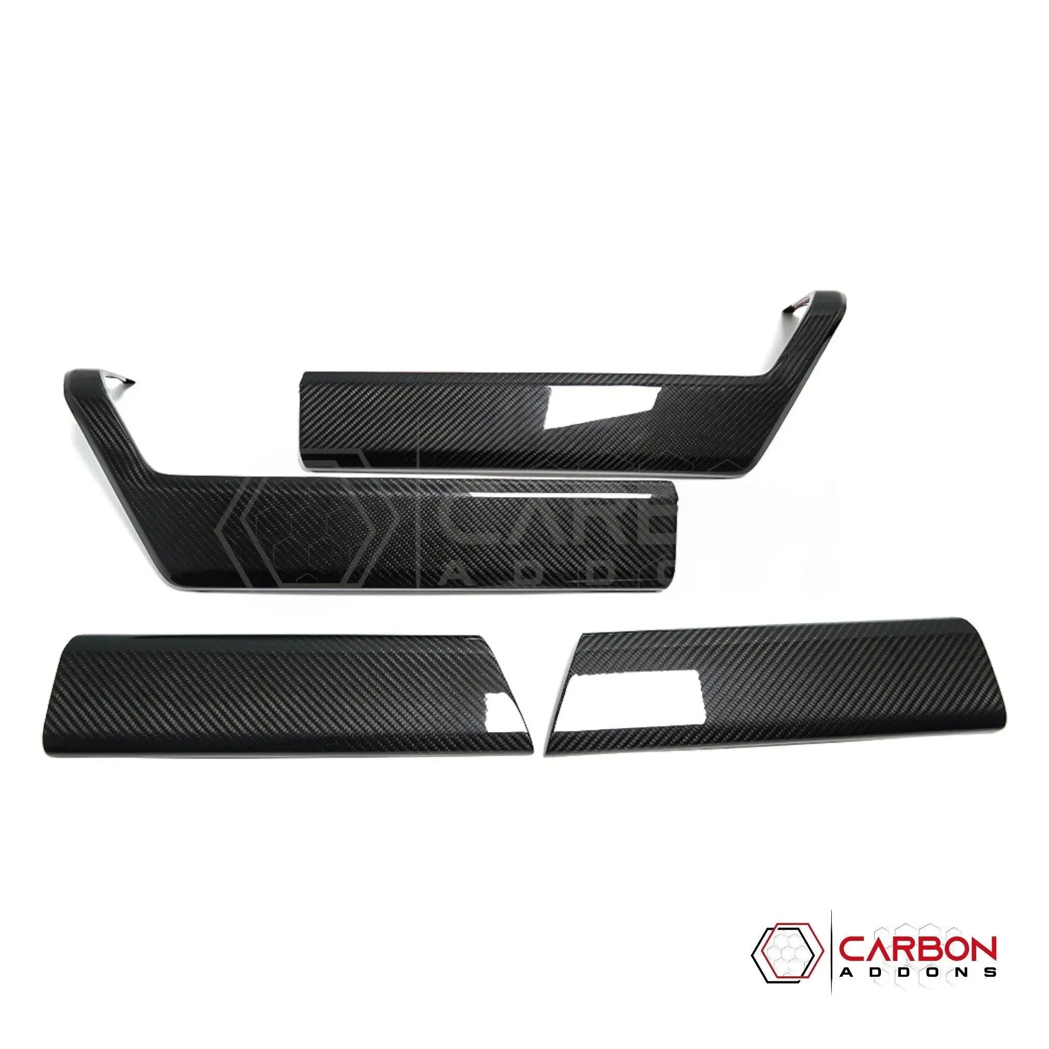 Real Carbon Fiber Door Panel Trim Covers for 2021+ Ford F-150