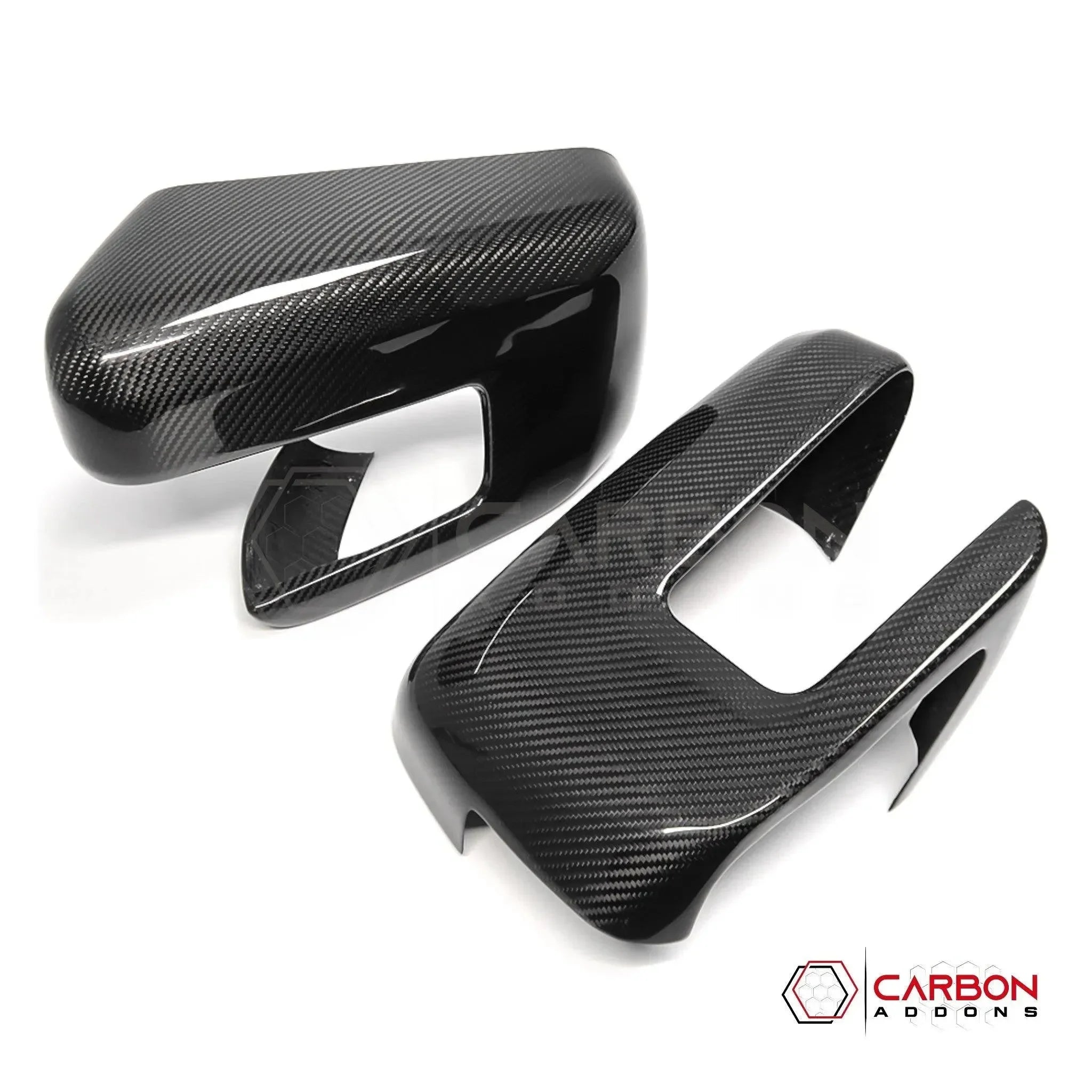 Real Carbon Fiber Side Mirror Covers for 2021+ Ford F-150