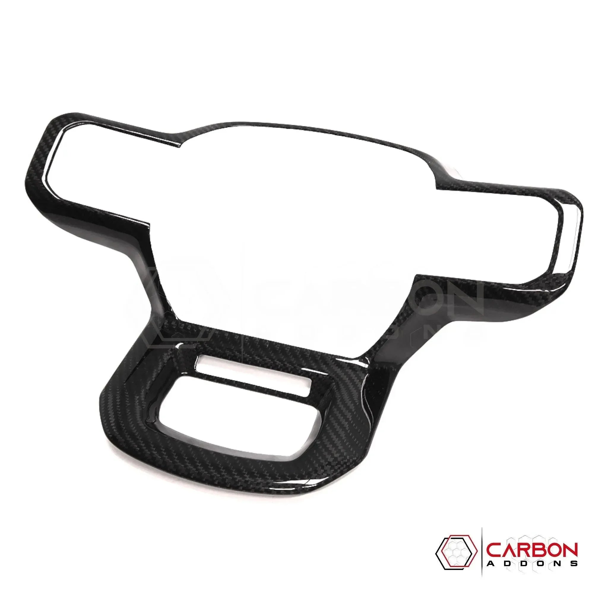 Real Carbon Fiber Steering Wheel Trim Cover for 2021+ Ford F-150