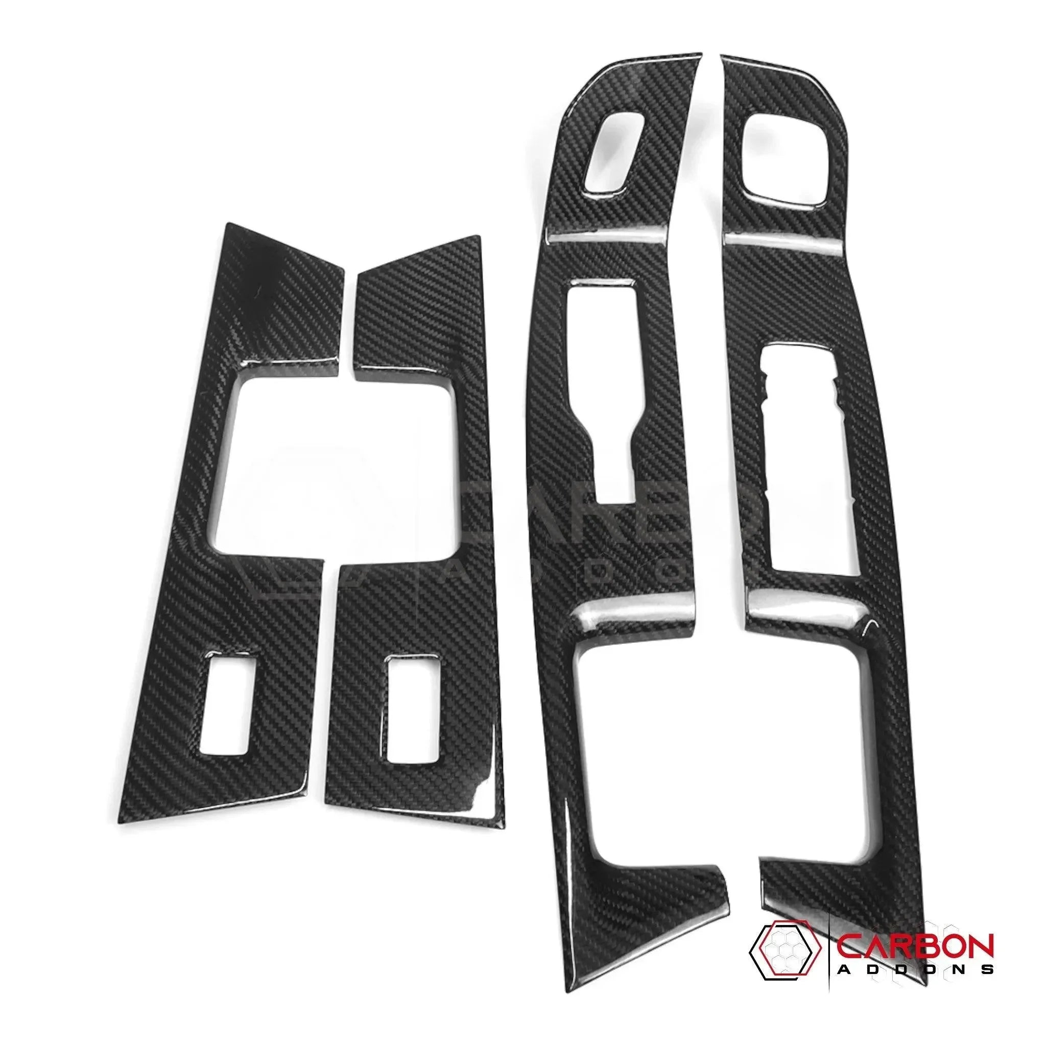 Real Carbon Fiber Window Switch Trim Cover for 2021+ Ford F-150